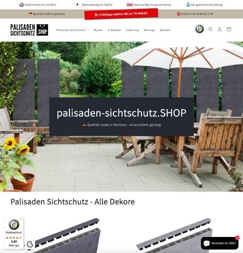 Screenshot palisaden-sichtschutz.SHOP